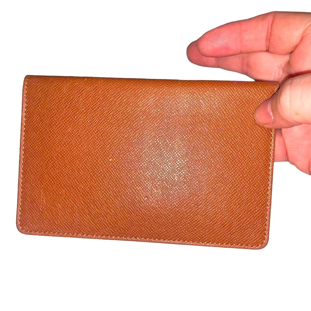 Louis Vuitton Brown Taiga Leather Slim Fold PASSPORT HOLDER Unisex